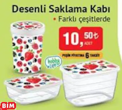 DESENLİ SAKLAMA KABI